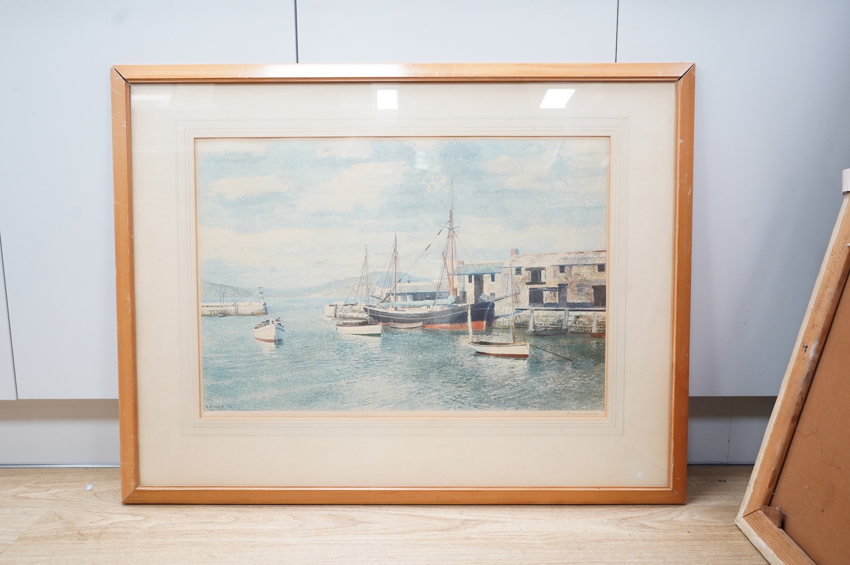 Richard Eurich RA (1903-1992), ‘The Mary Eliza, Lyme Regis', signed in pencil, blindstamped colour lithograph, 44 x 64cm